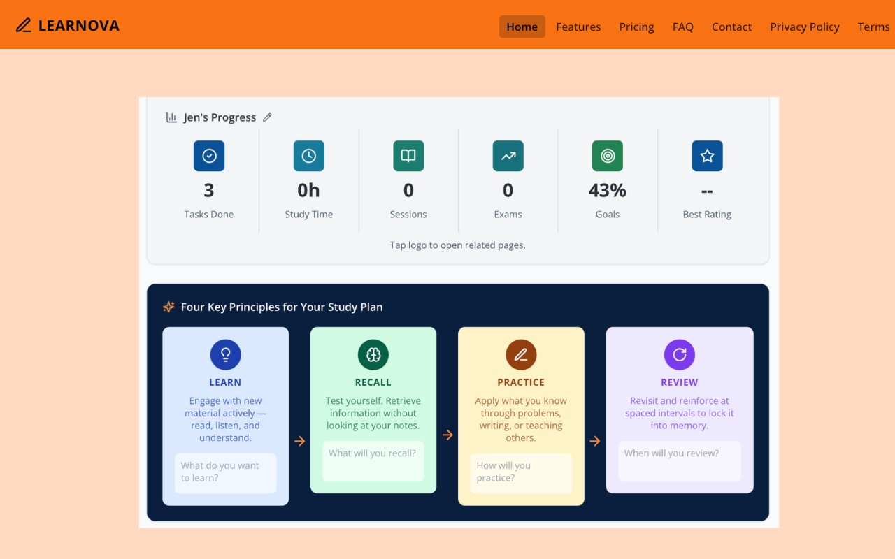 Learnova | Study Smart, Not Harder | Study & Productivity App